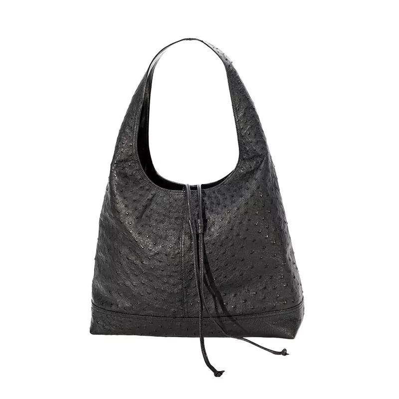 Bolsa para axilas em couro de avestruz
